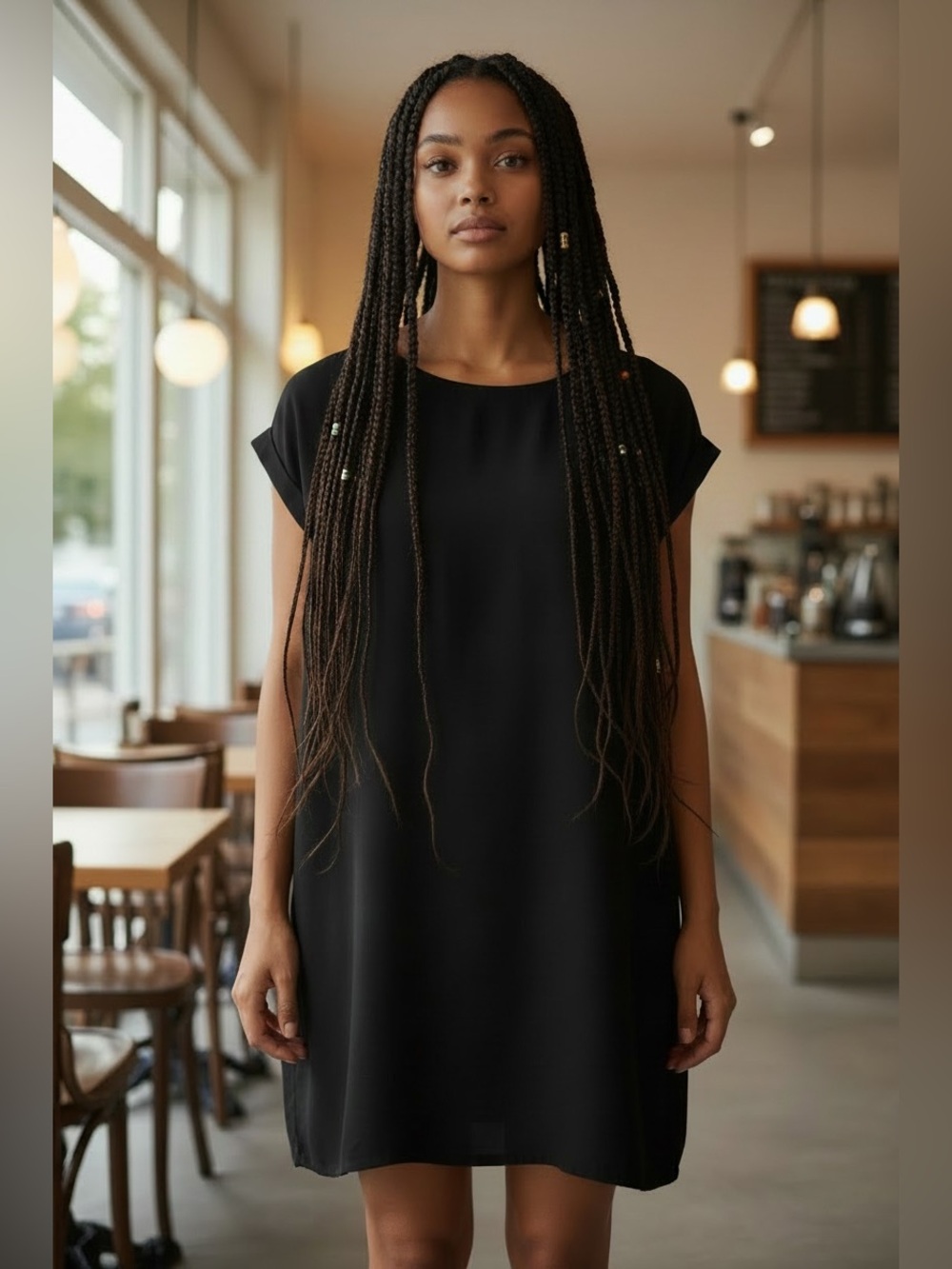 Madewell Black crewneck Dress Size S
